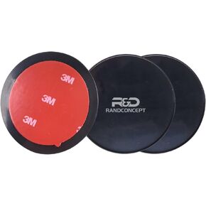 Randconcept - 70mm Adhesive Dashboard Pad Mounting Disk with Adhesive for Suction Cup Phone Mount & compatible for Garmin GPS Suction Mount | 3.74" Wide Diameter 3 Pcs
