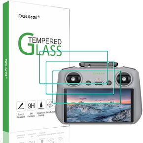 beukei (3 Pack) Designed for For DJI Mini 4 pro/Air 3/Mavic 3 Pro/Mini 3/Mini 3 Pro/Air 2S RC/RC 2 Screen Protector Tempered Glass,Touch Sensitive, 9H Hardness