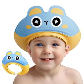 Shower Cap Shield for Kids Baby Shower Cap for 1-10 Years Kids Bath Visor for Toddler Hair Washing Shield Cute Rabbit Shape Makes Baby Bath More Fun