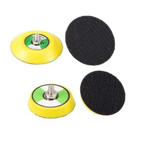 uxcell 2-Inch 3-Inch Hook and Loop Sanding Pad, M6x10mm Thread, Sandpaper Backing Plate for Sander Polisher 4 Pcs