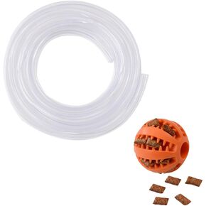 10ft Pet Cord Protector Tubing with Treat Toy - Chew Proof Cable Cover for Cats, Dogs, Rabbits, and Small Pets