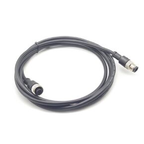 M12 4 Pins Male to Female Connector Cable, A Code Straight Molding Cable Female to Male Aviation Sensor Electrical PVC Cable 250V 4A AC/DC Industrial Molded Cable 2M AWG22（2 Meter）