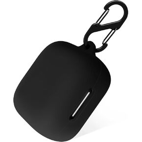 Geiomoo Silicone Case for Anker Soundcore P30i, Protective Cover with Carabiner (Black)