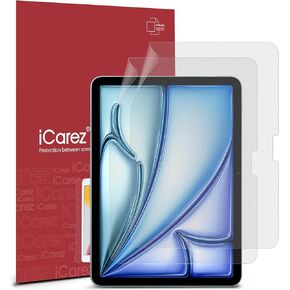 iCarez Screen Protector for Apple iPad Air 11 inch (6th Gen 2024), Anti-Glare Matte Reduce Fingerprint Bubble Free Face ID & Apple Pencil Pro Campatible 2-Pack