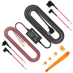 Dash Cam Hardwire Kit Type-C Port 12V-24V Converted to Output 5V/2.5A Max Power Cord (9.84ft), with 4 Fuse Connector Cables and Installation Tool for GPS Navigators Vantrue N4 and N2S Camera Dash etc.