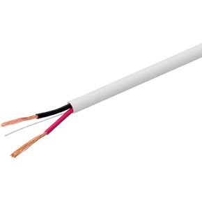 Monoprice Speaker Wire - CL3 in-Wall Rated, 2-Conductor, Color Coded, 16AWG, 250 Feet, White