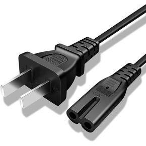 TV Power Cord 6.6ft Cable for TCL LG JVC Sony Samsung Toshiba Sharp, LED LCD Insignia Sharp Toshiba JVC Hisense Electronics UN65KS8000FXZA UN40J5200AFXZA 43UH6100 and Other 8-Type Interface Devices