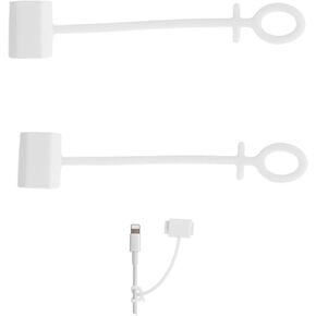 Adapter Tether 2 Pack,Cable Adapter Holder,Anti-Lost Mini Adapter Keeper Compatible with Apple Pencil 1st Generation Adapter,USBC to USBC Female/Micro/Lightning Adapter,Not Support USB A Adapter