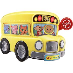Cocomelon Musical Bus for Kids - Yellow School Bus with Built-in Cocomelon Songs and Sound Effects Fun Musical Cocomelon Toy for Cocomelon Merchandise Fans Bus Toy for Toddlers with Flashing Light