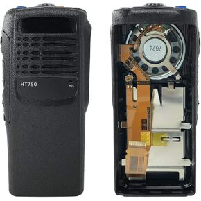 Black Replacement No-Keypad Housing Case with Speaker Compatible with HT750 Radio