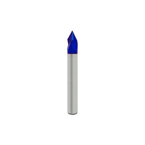 60 Degree V-Groove Router Bit 1/4 inch Cutting Diameter and 1/4 inch Shank Solid Carbide CNC End Mill for Wood Carving Engraving Grinding Grooving,1PCS