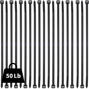 Zip Ties 12 inch (100 Pack), Black Cable Ties, 50lbs Tensile Strength, Multi-Purpose Self-Locking Nylon Cable Ties for Indoor and Outdoor…