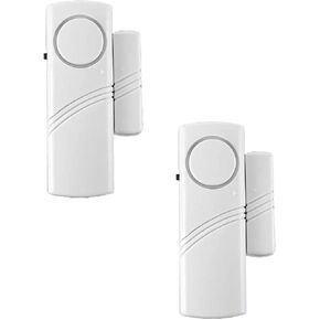 2 Pack Door Window Alarm, Magnetic Burglar Alert Sensor, Loud Door Alarms for Kids Safety, DIY for Home Security, Office Protection,Shopping Store Need AAA Battery(withoutbattery)