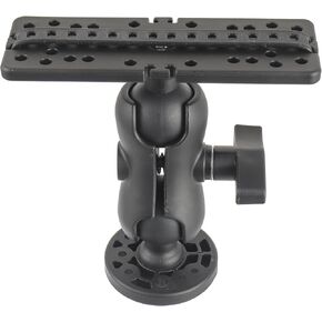 Fish Finder Mount Base, Universal 360° Rotation Ball-Mount Fish Finder Bracket, Nylon & Stainless Steel Electronic Fish Finder Holder for Marine Boat Kayak Pontoon Canoe