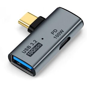 USB C OTG Adapter, Type C 100W PD Charging and USB 3.0 Splitter Charger Compatible for iPhone 15 Pro Max, Google TV Chromecast 2020, MacBook, Samsung Galaxy S22/S23