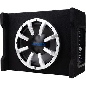 Jensen JW10A 10" Subwoofer in Multi-Mounting Vented Enlosure with Built-in MOSFET Powered Amplifer