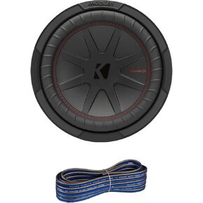 KICKER 10" 800 Watt Peak Power 4-Ohm DVC Car Audio Subwoofer with 16 Gauge 50 feet Wire
