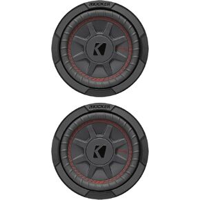 KICKER 6.75" 300 Watt Peak Power 2-Ohm DVC Car Audio Subwoofer (Pair)