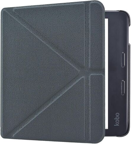 DMLuna Origami 2-Way Stand Case for Kobo Libra Colour (Model:N428, 2024 Release), Slim and Lightweight Premium PU Leather Protective Cover with Auto Sleep Wake Feature - Pink in Kuwait