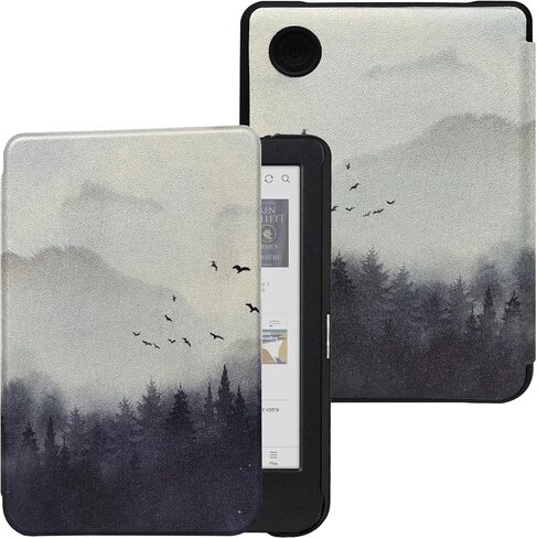 Ultra-Thin Case for Kobo Clara Colour/Clara BW/Clara 2E PU Leather Cover with Auto Wake & Sleep/Magnetic Closure fits 6 inch Kobo Calra (Model N367 / N365 / N506) (Gentleman Black) in Saudi Arabia