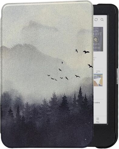 Ultra-Thin Case for Kobo Clara Colour/Clara BW/Clara 2E PU Leather Cover with Auto Wake & Sleep/Magnetic Closure fits 6 inch Kobo Calra (Model N367 / N365 / N506) (Gentleman Black) in Saudi Arabia