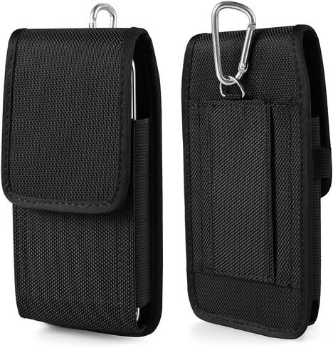 Universal Nylon Cell Phone Holster Belt Case Holder Pouch for iPhone 12 Pro Max Samsung Galaxy S20 FE S23 FE A54 A53 A52 A32 A52s A10s S22+ S23 Plus Google Pixel 7 6 4 XL Moto Think Phone Edge 40 (L) in Saudi Arabia