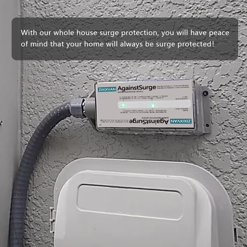 جهاز حماية من زيادة التيار في المنزل بالكامل تم تقييمه بـ 140.000 أمبير - جهاز حماية من زيادة التيار FS140 للمنزل بأكمله لحماية الأجهزة الذكية وأجهزة التلفزيون وأجهزة الكمبيوتر وأنظمة التدفئة والتبريد والمزيد in Kuwait