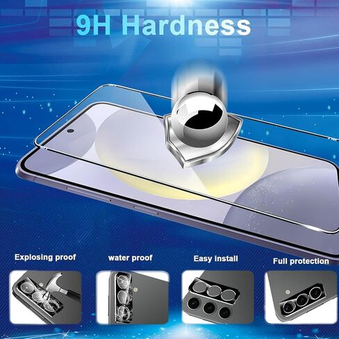 Galaxy S24 Plus Screen Protector [5+5 Pack] Camera Lens Protector, Fingerprint Unlock Support, HD Tempered Glass, Touch Sensitive, Anti Scratch, for Samsung S24 Plus 5G Glass Screen Protector in Saudi Arabia