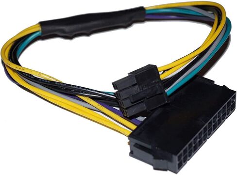 24-Pin إلى 8-Pin 18AWG ATX PSU كابل محول التيار الكهربائي للوحات الأم in Saudi Arabia