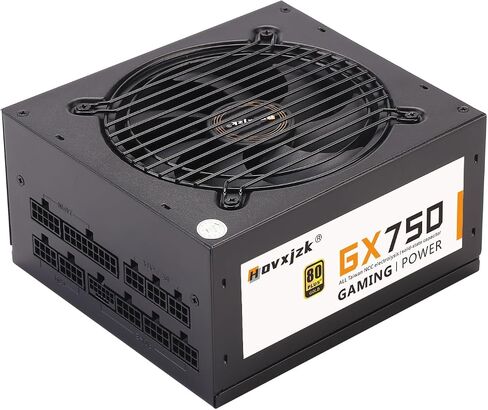 مصدر طاقة معياري بالكامل ATX بقوة 750 وات • 80+ Gold ATX 3.0 وPCIE 5.0 جاهز • وحدات كاملة • مروحة FDB صامتة مقاس 120 مم • ATX PSU • حرب لمدة 5 سنوات (أسود) in Saudi Arabia