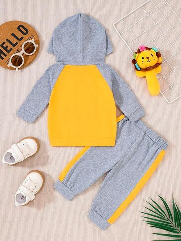 Toddler Baby Boys Clothes Long Sleeve Hooded Tops Sweatshirts Pants Outfit Set Boys Fall Winter Spring Outfits in Saudi Arabia