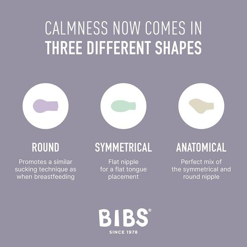 BIBS Pacifiers 6-18 Months | Colour Collection 2-Pack | BPA-Free Symmetrical Natural Rubber Nipple | Made in Denmark | Vanilla/Pine Color Pacifier in Kuwait