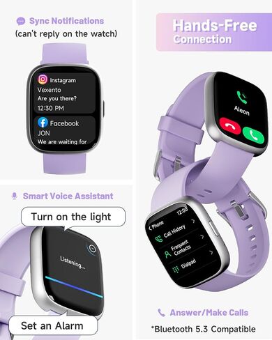 Smart Watch for Women, Alexa Built-in, Answer/Make Calls, 1.83" Fitness Tracker Watch with Heart Rate Monitor, Sleep Tracker, Pedometer, IP68 Waterproof, Smartwatch Compatible Android iOS in Saudi Arabia