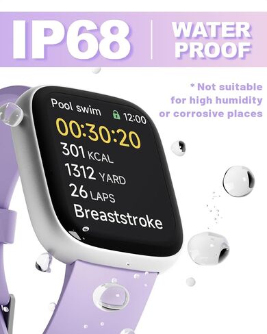 Smart Watch for Women, Alexa Built-in, Answer/Make Calls, 1.83" Fitness Tracker Watch with Heart Rate Monitor, Sleep Tracker, Pedometer, IP68 Waterproof, Smartwatch Compatible Android iOS in Saudi Arabia