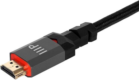 Monoprice 8K Certified Ultra High Speed HDMI Cable - 6 Feet - Black | Braided - HDMI 2.1, 8K@60Hz, 4k@120Hz, 48Gbps, HDR, VRR, CL3 in-Wall Rated in Saudi Arabia
