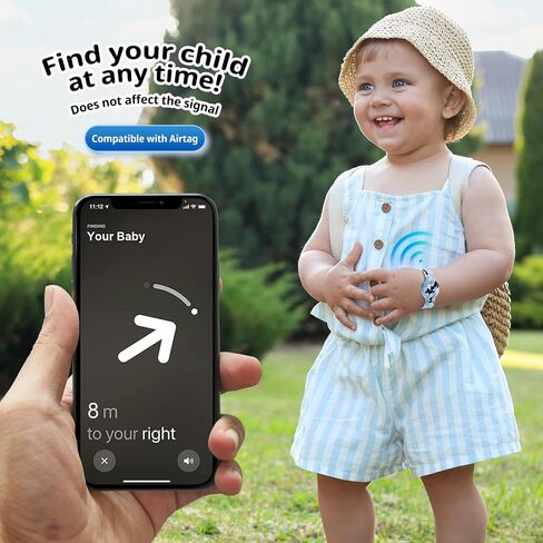 سوار AirTag للأطفال، حامل بطاقات هوائية مطبوع لطيف مقاوم للماء للأطفال مع تغطية كاملة من السيليكون الناعم ومضادة للفقد ملحقات معصم Airtag المخفية للأطفال، أزرق مموه in Kuwait