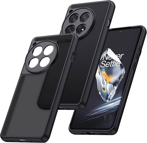 Slim Fit for OnePlus 11 Case with Camera Lens Protector, One Plus 11 5G (2023) Translucent Frosted Phone Cover, 1+11 Soft Edge & Hard Back Shockproof Protective Shell in Saudi Arabia