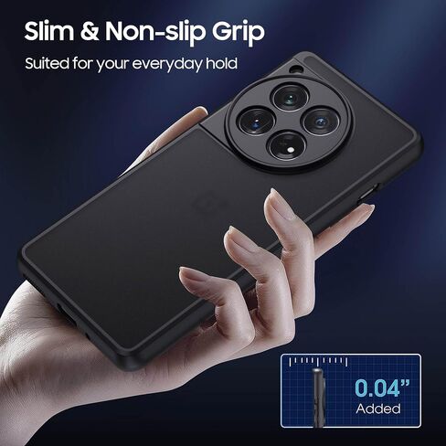 Slim Fit for OnePlus 11 Case with Camera Lens Protector, One Plus 11 5G (2023) Translucent Frosted Phone Cover, 1+11 Soft Edge & Hard Back Shockproof Protective Shell in Saudi Arabia