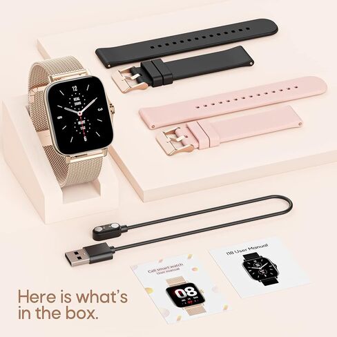 ZKCREATION Smart Watches for Women, 1.69" HD Bluetooth Call Fitness Tracker Smartwatch with Blood Pressure/Heart Rate Monitor, IP67 Waterproof Smart Watches, Smart Watch for Android iOS Phones in Saudi Arabia