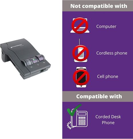 مضخم صوت سماعة الرأس Plantronics M12 Vista (متجدد) in Saudi Arabia