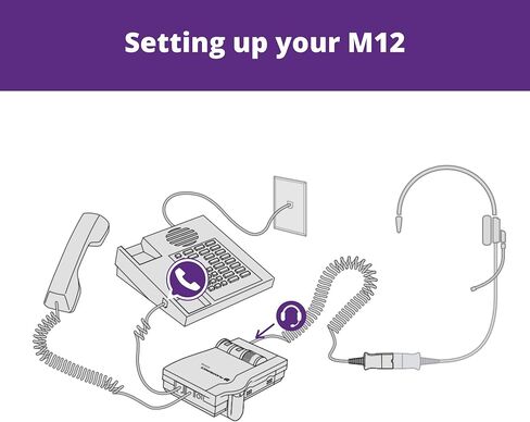 مضخم صوت سماعة الرأس Plantronics M12 Vista (متجدد) in Saudi Arabia