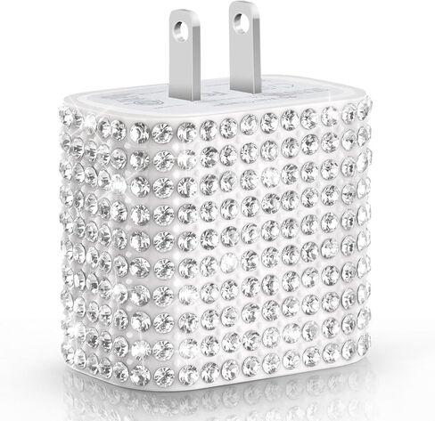 Protective Case for 20W/18W USB-C Power Adapter Charger, Bling Cute Case Cover for iPhone Chargers (Pink) in Kuwait