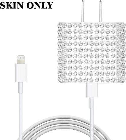 Protective Case for 20W/18W USB-C Power Adapter Charger, Bling Cute Case Cover for iPhone Chargers (Pink) in Kuwait