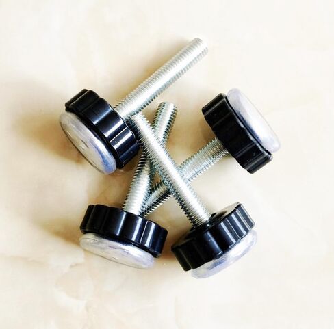 4 عبوات من بوابات الضغط M10 قضبان المغزل الملولبة، ملحقات قضيب المغزل الملولب للبوابة، مجموعة مسامير مثبتة على المسمار لبوابات الحيوانات الأليفة وبوابات درابزين الدرج (أسود) in Kuwait