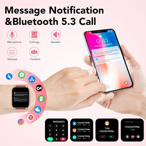 Smart Watches for Women, 1.85" Smart Watch IP68 Waterproof, 112+ Sport Modes Fitness Activity Tracker, Heart Rate Sleep Monitor, Pedometer, Fitness Watch for Android iOS in Saudi Arabia
