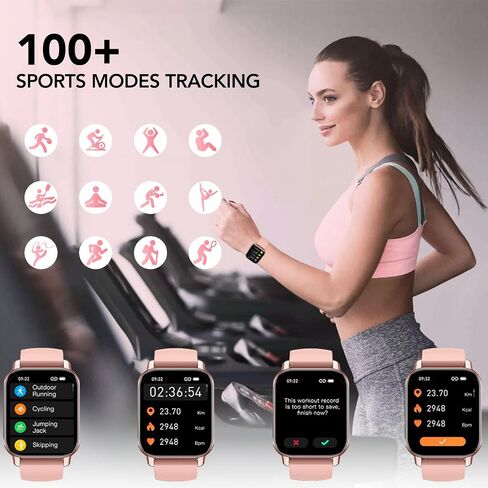 Smart Watches for Women, 1.85" Smart Watch IP68 Waterproof, 112+ Sport Modes Fitness Activity Tracker, Heart Rate Sleep Monitor, Pedometer, Fitness Watch for Android iOS in Saudi Arabia