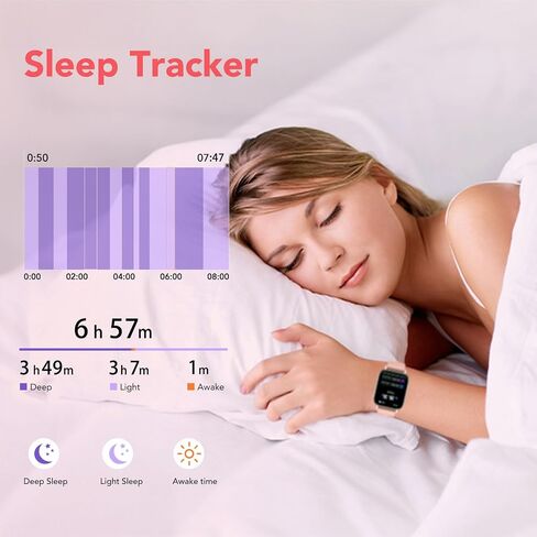 Smart Watches for Women, 1.85" Smart Watch IP68 Waterproof, 112+ Sport Modes Fitness Activity Tracker, Heart Rate Sleep Monitor, Pedometer, Fitness Watch for Android iOS in Saudi Arabia