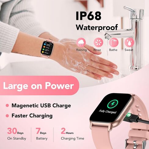 Smart Watches for Women, 1.85" Smart Watch IP68 Waterproof, 112+ Sport Modes Fitness Activity Tracker, Heart Rate Sleep Monitor, Pedometer, Fitness Watch for Android iOS in Saudi Arabia