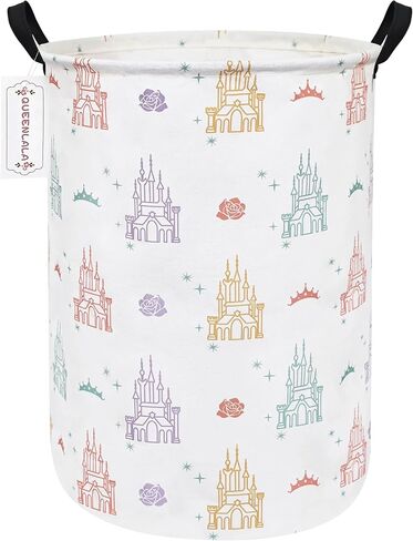 QUEENLALA Large Storage Basket,Laundry Hamper/Bathroom/Home Decor/Collapsible Round Storage Bin,Boys and Girls Hamper/Boxes/Clothing(Color Unicorn) in Saudi Arabia