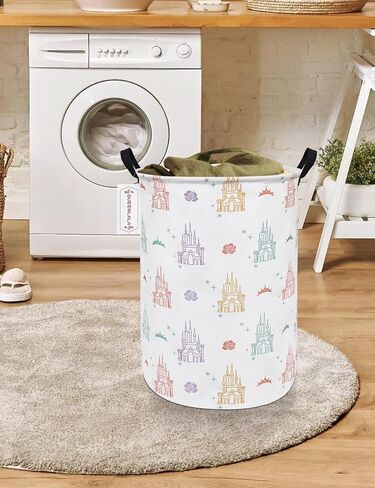 QUEENLALA Large Storage Basket,Laundry Hamper/Bathroom/Home Decor/Collapsible Round Storage Bin,Boys and Girls Hamper/Boxes/Clothing(Color Unicorn) in Saudi Arabia